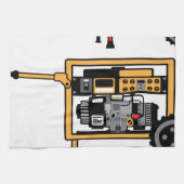 Dvectorvector draagbare generator theedoek (Horizontaal)