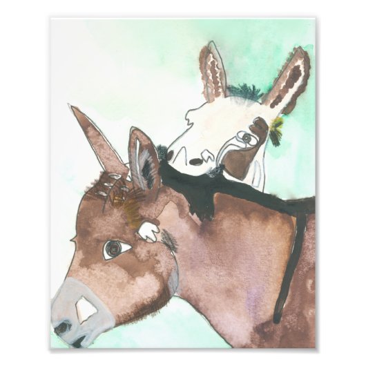 D'Vine Donkey Print Foto Afdruk (Voorkant)