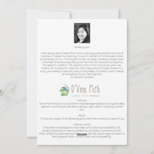 D'Vine Ezels Feestdagenkaart (Achterkant)