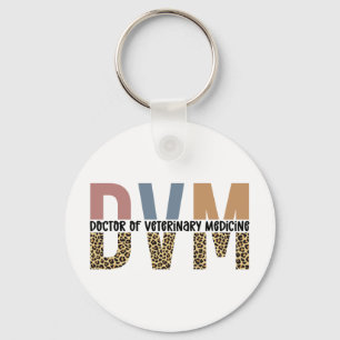 DVM Doctor in de diergeneeskunde, Leopard Print Sleutelhanger