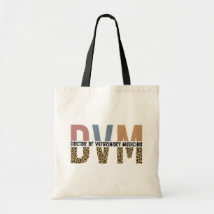 DVM Doctor in de diergeneeskunde, Leopard Print Tote Bag