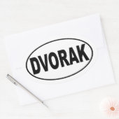 Dvorak Ovale Sticker (Envelop)