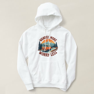 Dwaal meer, maak je minder zorgen - Retro Adventur Hoodie
