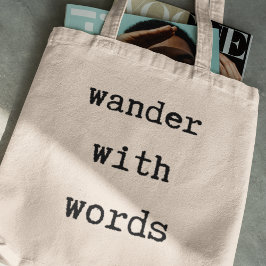 Dwaal met woorden inspirerende boek liefhebber rei tote bag