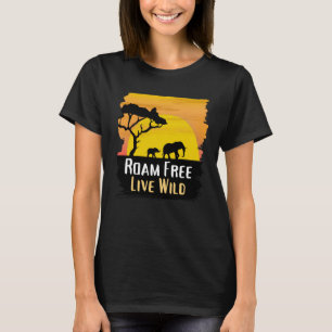 Dwaal Vrij Leef Wilde Dieren Safari T-Shirt