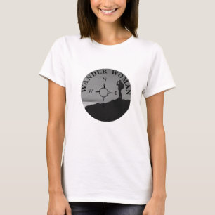 Dwaal wandeltocht campingvrouw t-shirt