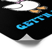 Dwaas Bruiloftgansje Loopt Los Dwaas Ganz Quote  Poster (Hoek)