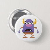 dwaas drie-ogig monster ronde button 5,7 cm (Voorkant /achterkant)