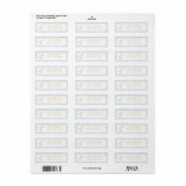 Dwaas Gans Blauw Gingham Retouradreslabel Etiket (Full Sheet)