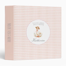Dwaas Gans Elegante Roze Meisjes Aangepaste Naam