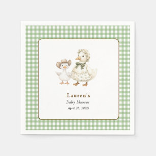 Dwaas Gans Geslachtsonzijdige Baby Shower Servet