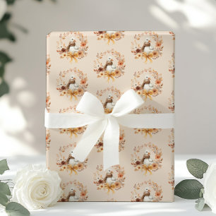 Dwaas Gans Herfstkrans Baby shower Cadeaupapier