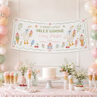 Dwaas Gans Ijs Sociale Baby Shower Spandoek