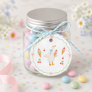 Dwaas Gans Ijsfeest Baby Shower Favor Tag Bedankjes Labels
