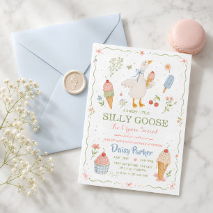 Dwaas Gans Ijsfeest Baby Shower Kaart