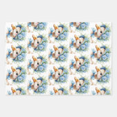 Dwaas Gans Jongen Verjaardag baby shower Inpakpapier Vel (Voorkant 2)