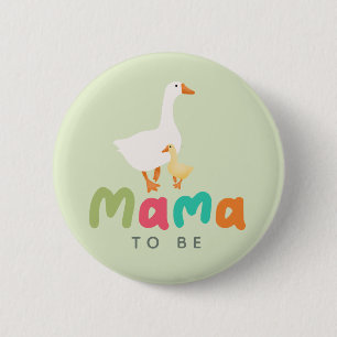Dwaas Gans Mama Wordt Ouder Baby Borrel Ronde Button 5,7 Cm
