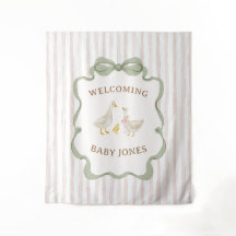 Dwaas Gans Roze Baby Shower Vlag