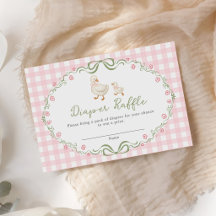 Dwaas Gans Roze Bloemachtige Baby Shower Luier Raf