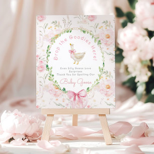 Dwaas Gans Roze Geschenktafel Whimsical Poster
