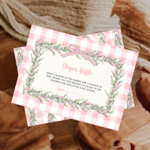 Dwaas Gans Roze Gingham Luier Raffle Ticket