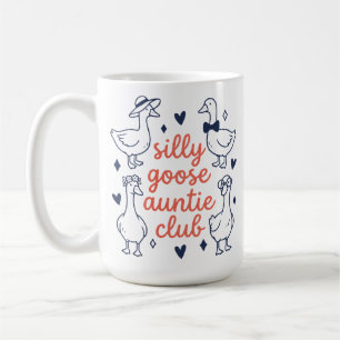Dwaas Gans Tante Club Familie Pret Tante Dag, vier Koffiemok