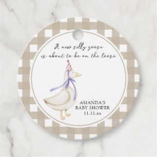 Dwaas Gansje Baby Shower  Bedankjes Labels