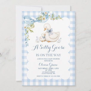 Dwaas Gansje Vintage Daisy Baby Shower Uitnodiging