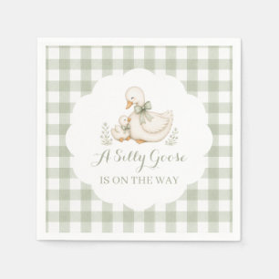 Dwaas Gansje Vintage Madeliefje Baby Shower Servet
