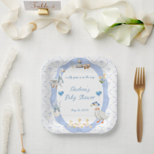 Dwaas Gansje Whimsical Strik Baby Jongens Baby Sho Papieren Bordje
