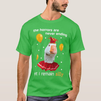 Dwaas GansjeHorrors Eindigen Nooit Toch Ben Ik Vri T-shirt