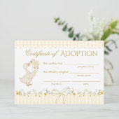 Dwaas Ganz Adoptiecertificaat Geslacht Neutraal Kaart (Staand voorkant)
