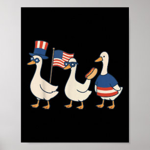 Dwaas Ganz Amerikaanse Vlag Grappige Meme 4e Juli Poster