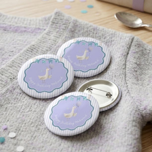 Dwaas Ganz Eerste Verjaardag Speld Lavendel Jongen Ronde Button 3,2 Cm