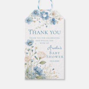 Dwaas Ganzen Blauwe Wilde Bloem Cadeaubijsluiter Cadeaulabel