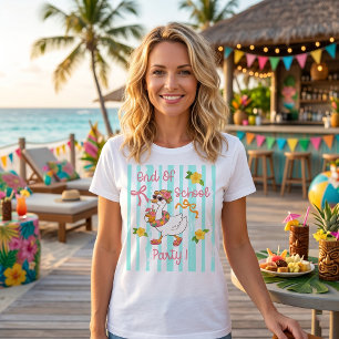 Dwaas Ganzen Einde Schoolfeest Strepen T-Shirt