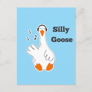 Dwaas ganzen, Grappige Gans, Gans Liefhebber Briefkaart