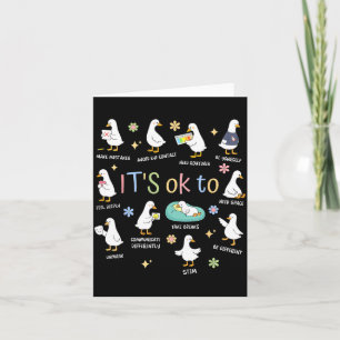 Dwaas Ganzen Het Is Oké Verschillende Illustratie Kaart