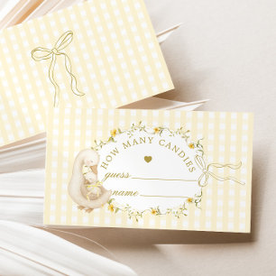 Dwaas Ganzen Hoeveel snoepjes Baby Shower Informatiekaartje
