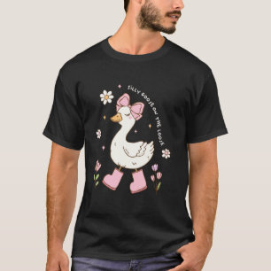 Dwaas Ganzen Op Vrije Voeten Schattig Ganzen Koket T-shirt