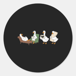 Dwaas Ganzen Psych Verpleegkundige Geestelijke Gez Ronde Sticker