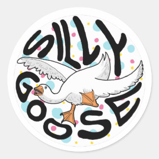 Dwaas Ganzen Ronde Sticker