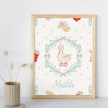 Dwaas Ganzen Thema Cute Ganzen Roze Op Maat