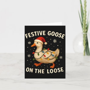 Dwaas Ganzen Vakantie Kerst Feestelijke Gans Op De Kaart