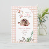 Dwaas Ganzen Verjaardag Elke Leeftijd Bruine Foto Kaart (Staand voorkant)