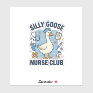 Dwaas Ganzen Verpleegstersclub Grappige Verpleegst Sticker