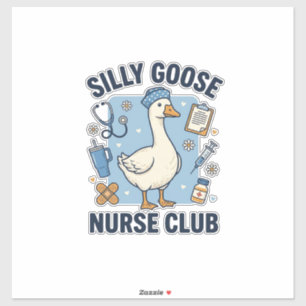 Dwaas Ganzen Verpleegstersclub Grappige Verpleegst Sticker