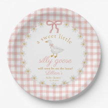 Dwaas Ganzencottagecore Roze Gingham Babyshower