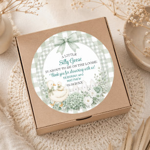 Dwaas Ganzending Bedankt Cottagecore Baby Borrel Ronde Sticker