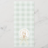 Dwaas Ganzengroen Gingham Menu (Achterkant)